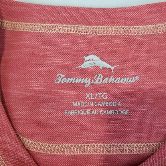 Tommy Bahama Shirt Mens XL Red Heather Tencel Lyocell Short Sleeve Casual T20857 - Picture 4 of 11